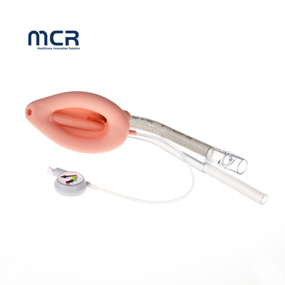 Двойная Lumen 95 Angel Силиконовая изогнутая маска горла дыхательный путь с PVC трубкой